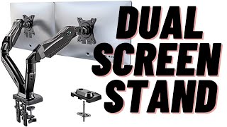 Dual monitor mount for two 27 inch screen [upl. by Llerryt572]