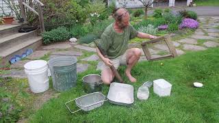 Crushing oyster shells for the soil using simple tools [upl. by Eidda]