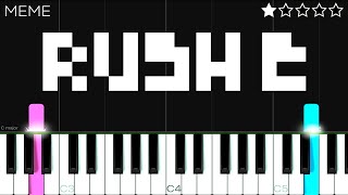 RUSH E  EASY Piano Tutorial [upl. by Grannie]