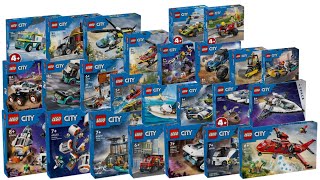 All LEGO City sets January 2024 CompilationCollection Speed Build [upl. by Barnabe]