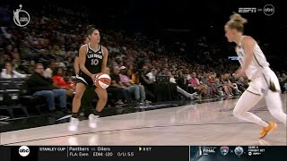 🔥 Kelsey Plum Stepback 3 Is Beautiful  Las Vegas Aces vs New York Liberty  WNBA Basketball [upl. by Blackmun]