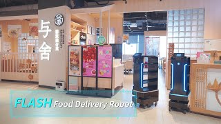 FLASH FOOD DELIVERY ROBOT A unique experience in food service [upl. by Sully779]