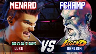 SF6 ▰ MENARD Luke vs FCHAMP Dhalsim ▰ High Level Gameplay [upl. by Ylloj]