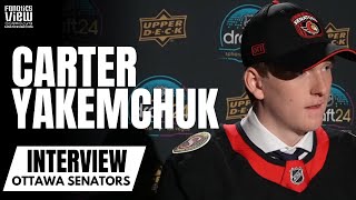 Carter Yakemchuk Reacts to Being Drafted by Ottawa Senators amp Growing Up a Edmonton Oilers Fan [upl. by Huesman]