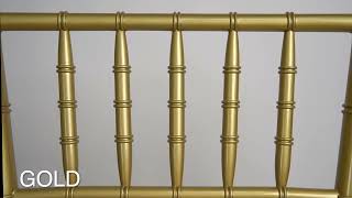 Gold versus Sparkling Gold  Which Chiavari Chair is right for you [upl. by Kathryn]