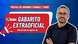 GABARITO EXTRAOFICIAL 02 e 03  IMESO  PROVAS DO DOMINGO MANHÃ E TARDE  Prefeitura de IbiritéMG [upl. by Yeloc648]