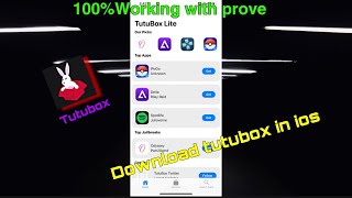 How to install TuTuBox in All ios with Prove100 WorkingProblem solved SpongMash 😍 [upl. by Airogerg192]