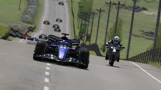 Kawasaki Ninja H2R vs F1 Racing Cars at Highlands [upl. by Ibocaj571]