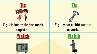 HomographHomophones for kids confusing words in English with same spelling but different meanings [upl. by Northway]