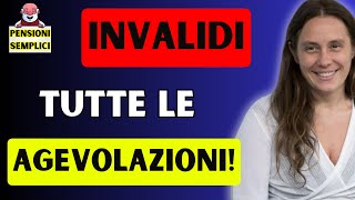 🟨 INVALIDI ECCO TUTTE LE AGEVOLAZIONI❗️ VEDIAMOLE INSIEME❗️ [upl. by Nelleeus]