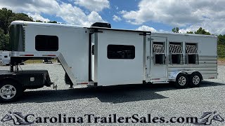 Like New 2021 Merhow 3 Horse Trailer with Farmhouse Decor and 11 LQ  Fully Loaded [upl. by Cecily]