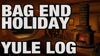 Baggins Bag End Fireplace and Yule Log Ambience Lord of the Rings Online [upl. by Eustasius]