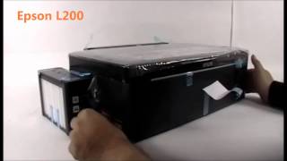 EPSON L200 Impresora con tanques de tinta contínua [upl. by Sualakcin]