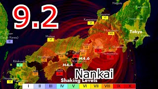 Japan 92 Earthquake Scenario in Real Time Nankai [upl. by Thora676]