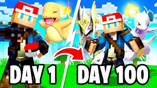 I Spent 100 Days in MINECRAFT PIXELMON… Here’s What Happened [upl. by Ttocserp]