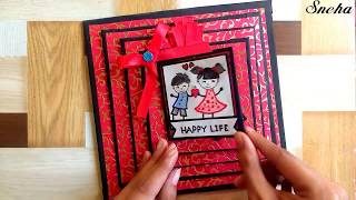 How to make scrapbook  scrapbook tutorial  birthday scrapbook  valentine scrapbook ideas [upl. by Nahej]