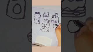 cute sticker drawing 🌈✨🌸cuteart drawing stickerart art [upl. by Ahtamas]