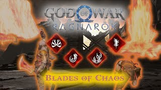 God of War Ragnarok  Blades of Chaos Relic Attacks With upgrades  AbilityPreview [upl. by Orson]