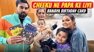 CHIKU NE PAPA KE LIYE BANAYA BIRTHDAY CARD  Chiku Malik Vlogs [upl. by Einatsed]