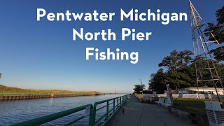 Fishing Pentwater Michigan North Pier [upl. by Eannaj]