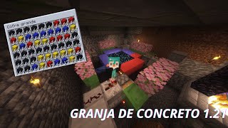 GRANJA de CONCRETO ARENA GRAVA YUNQUES DUPLICADOR en MINECRAFT JAVA 121 [upl. by Gnat]