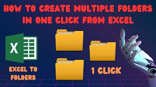 How to create multiple folders at once from excel [upl. by Alleda698]