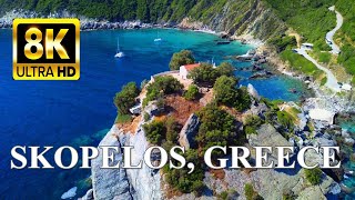 SKOPELOS GREECE 8K DRONE – MAMMA MIA ISLAND [upl. by Berti]