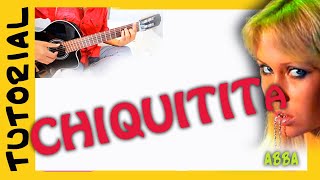 CHIQUITITA en guitarra acustica  Abba  acordes how to play TUTORIAL [upl. by Alice]