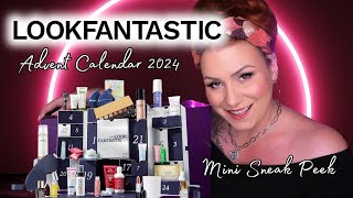 LOOKFANTASTIC 2024 BEAUTY ADVENT CALENDAR MINI SNEAK PEEK UNBOXING [upl. by Zenger]