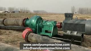 Sand Dredge Booster pump transport the sand for long distance [upl. by Arlina692]