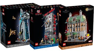 All LEGO Marvel big building sets 2021  2023 CompilationCollection Speed Build [upl. by Mountford65]