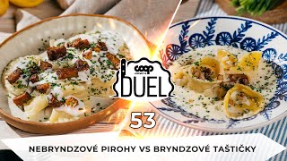 DUEL 53 Nebryndzové pirohy vs Bryndzové taštičky INetradičné recepty COOP Jednoty [upl. by Nnylodnewg]