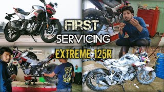 First Servicing  Hero Xtreme 125R 😱 [upl. by Ajiam386]