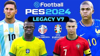 PES 2024 LEGACY V7  Option File PES 2021 actualizado al 2024  Tutorial PS4  PS5  PC [upl. by Kaufmann]