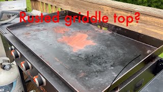 How to restore a rusted griddle [upl. by Cinimod171]