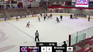 Brookings Rangers JV vs Brandon Valley Ice Cats 21124 [upl. by Woodley]