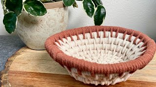 Easy Coiled Basket  Step by Step Tutorial [upl. by Lolande681]