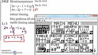 Matematik 5000 Ma 2bc VUX  Kapitel 1  Ekvationssystem  Grafisk lösning  1412 [upl. by Haelat]