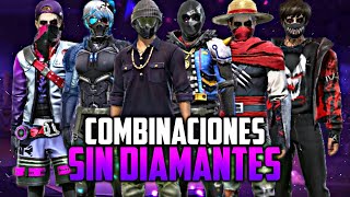 TOP 22 COMBINACIONES DE ROPA PARA LOS QUE NO RECARGAN SIN DIAMANTES  FREE FIRE 2023 💀 [upl. by Ecidnarb363]