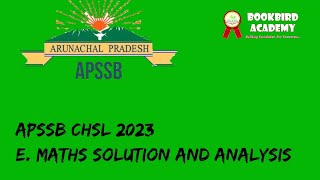 APSSB 2023 CHSLLDC EMATHS SOLUTION AND ANALYSIS [upl. by Haidadej]