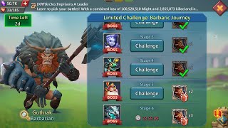 Lords mobile Barbarian limited Challenge stage 5  Barbarian stage 5  Barbaric journey stage 5 [upl. by Aicined198]