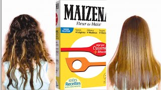 Comment utiliser la maïzena pour des cheveux lisses sans kératine à la maison facile et rapide [upl. by Chiquia929]