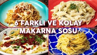 🍝 Hep Aynı Sosu Yapmaktan Sıkılanlara 6 Farklı ve Kolay Makarna Sosu Tarifi  Yemekcom [upl. by Anirual]