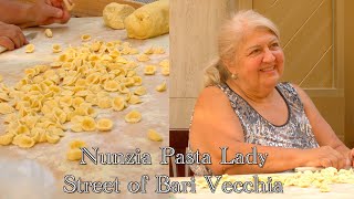 She has been making pasta on the street for 60 years The queen of orecchiette pasta in Bari Puglia [upl. by Octave]