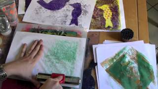 Comment imprimer avec une Gelli Plate [upl. by Htrowslle]