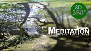 360° Waterfall Meditation Escape Stereoscopic 3D 360° VR Video [upl. by Elleraj]