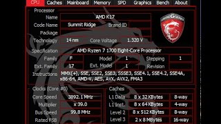 Ryzen 7  1700 39Ghz On MSI B350 Tomahawk  How to OC and Benchmarks [upl. by Lucila532]