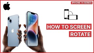 iPhone 14 Series How to Enable or Disable Screen Rotation  Plus Pro and Pro Max [upl. by Nej]