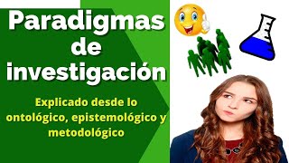 PARADIGMAS DE INVESTIGACIÓN 🔬🔬explicados desde lo Ontológico epistemológico y metodológico [upl. by Montano958]