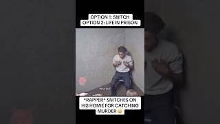 RAPPER SNITCHES ON HIS HOMIE AFTER CATCHING MURDER tahj rap hiphop viral reccommend shorts [upl. by Ahsilat]